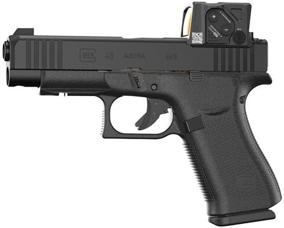 This 9mm pistol is direct-milled for the Aimpoint COA red dot.